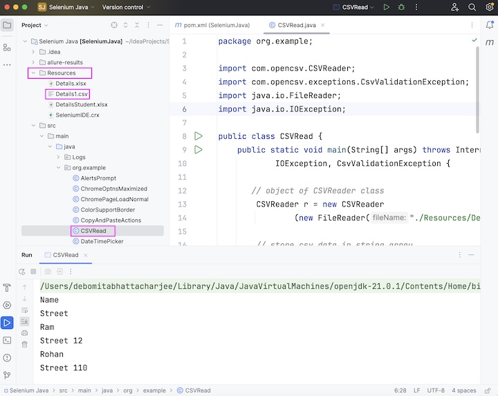 selenium csv file 2