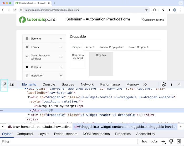 selenium drag and drop 1