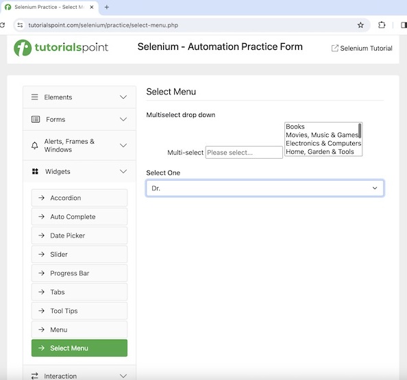 selenium dropdown box 3