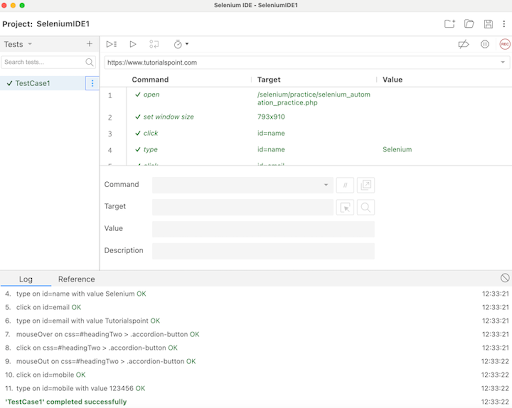 selenium ide code export 11