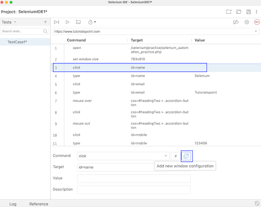 selenium ide creating script 10