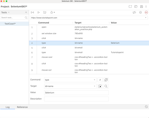 selenium ide creating script 16