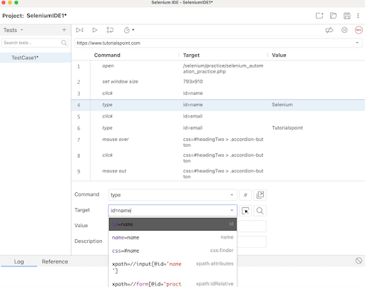 selenium ide creating script 17