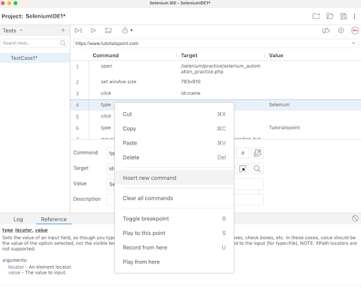 selenium ide creating script 19