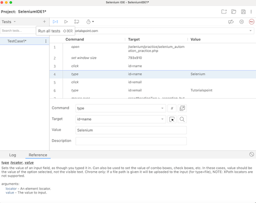 selenium ide creating script 21