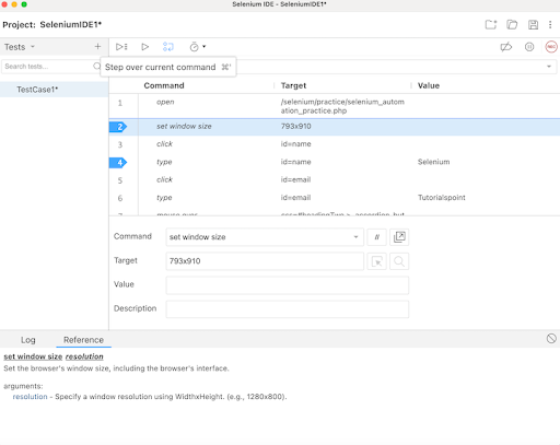 selenium ide creating script 22