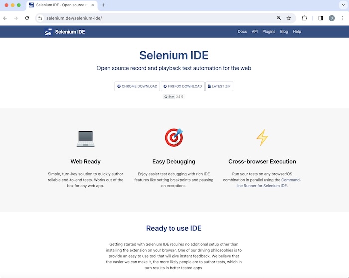 selenium ide installations 1