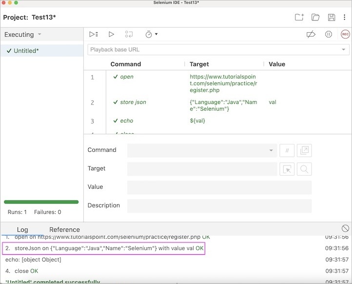 selenium ide json data file 2