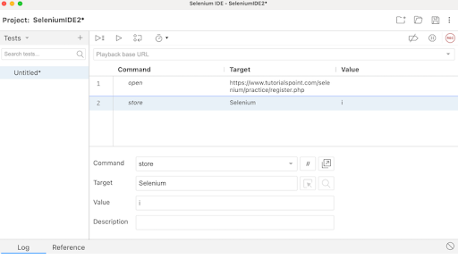 selenium ide store variables 7