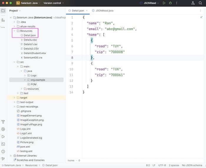 selenium json file 3