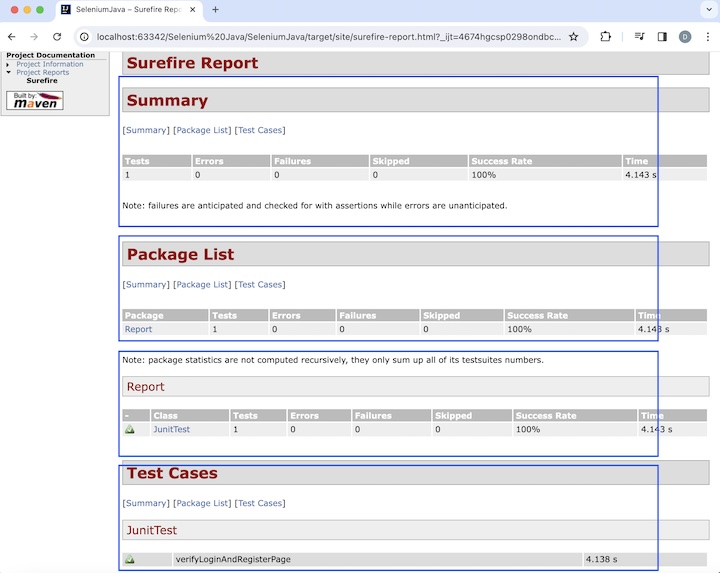 selenium junit report 4