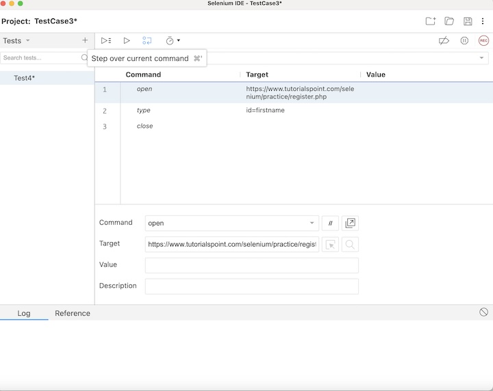 selenium script debugging 1