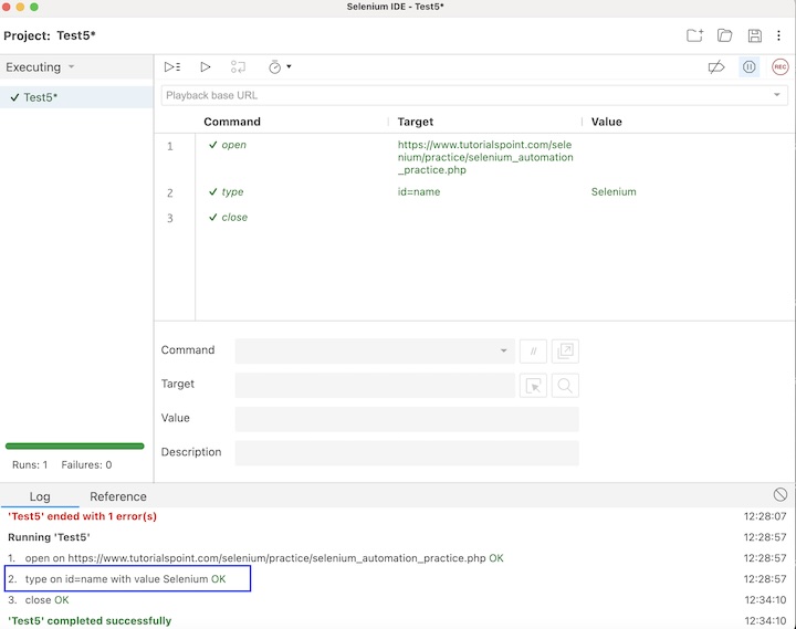 selenium script debugging 19