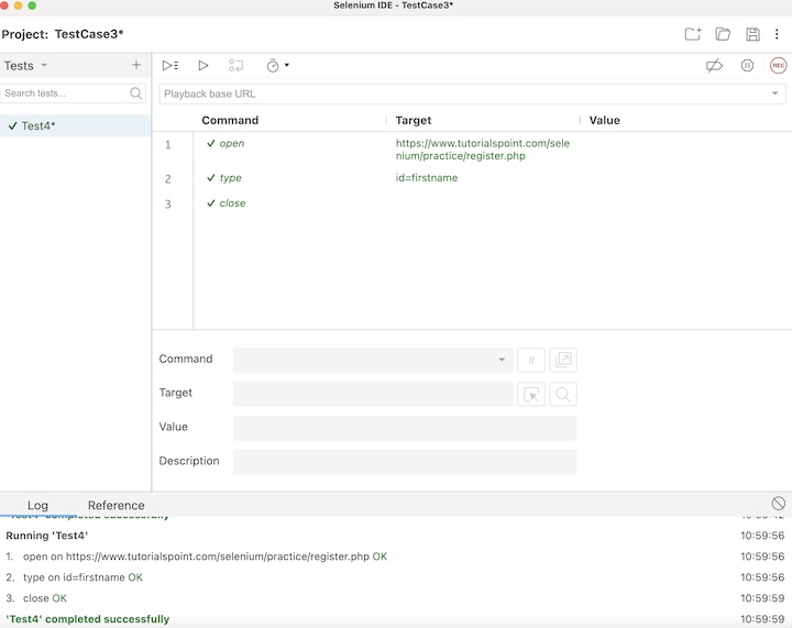 selenium script debugging 4