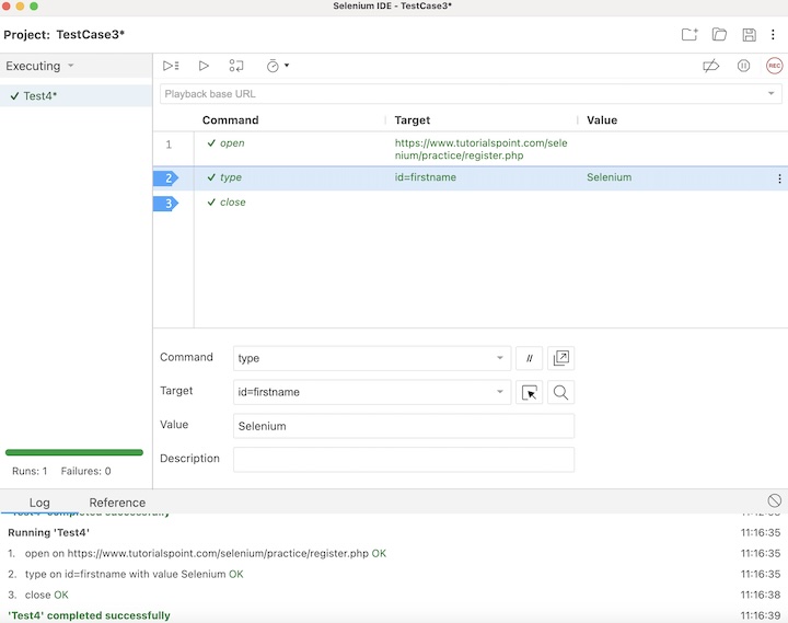 selenium script debugging 5