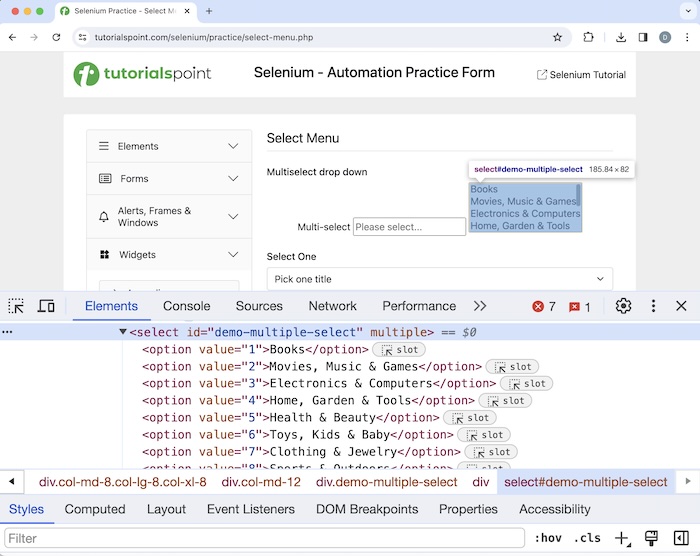 selenium user interactions 5