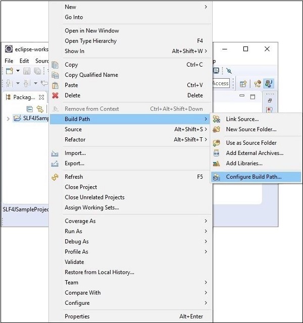 project and set build path