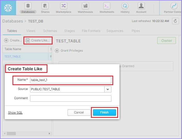 create table like