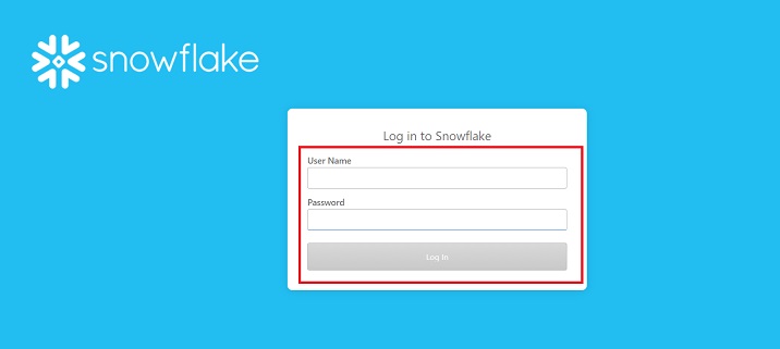 snowflake login page