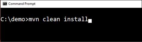 command mvn clean install