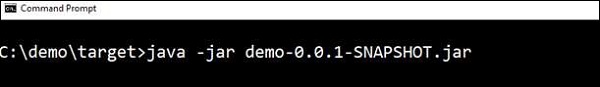 jar file named demo snapshot