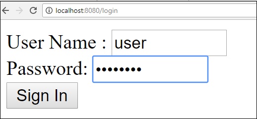 output login page