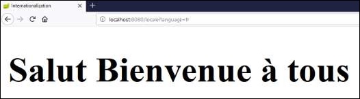 output web browser salut bienvenue