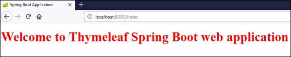 spring boot thymleaf web application