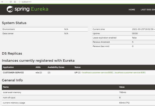 dashboard on eureka server2