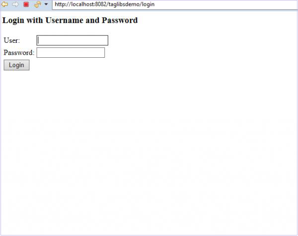 login page