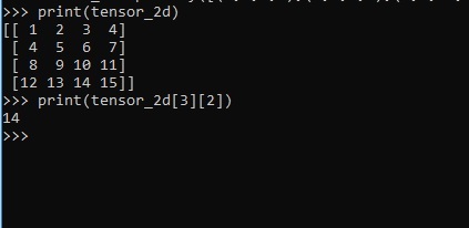 two dimensional tensors tracked