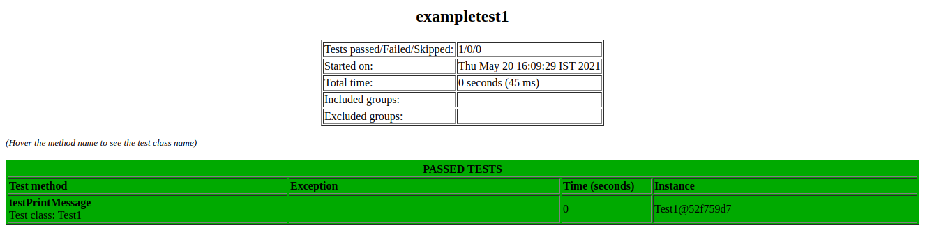 suite test1