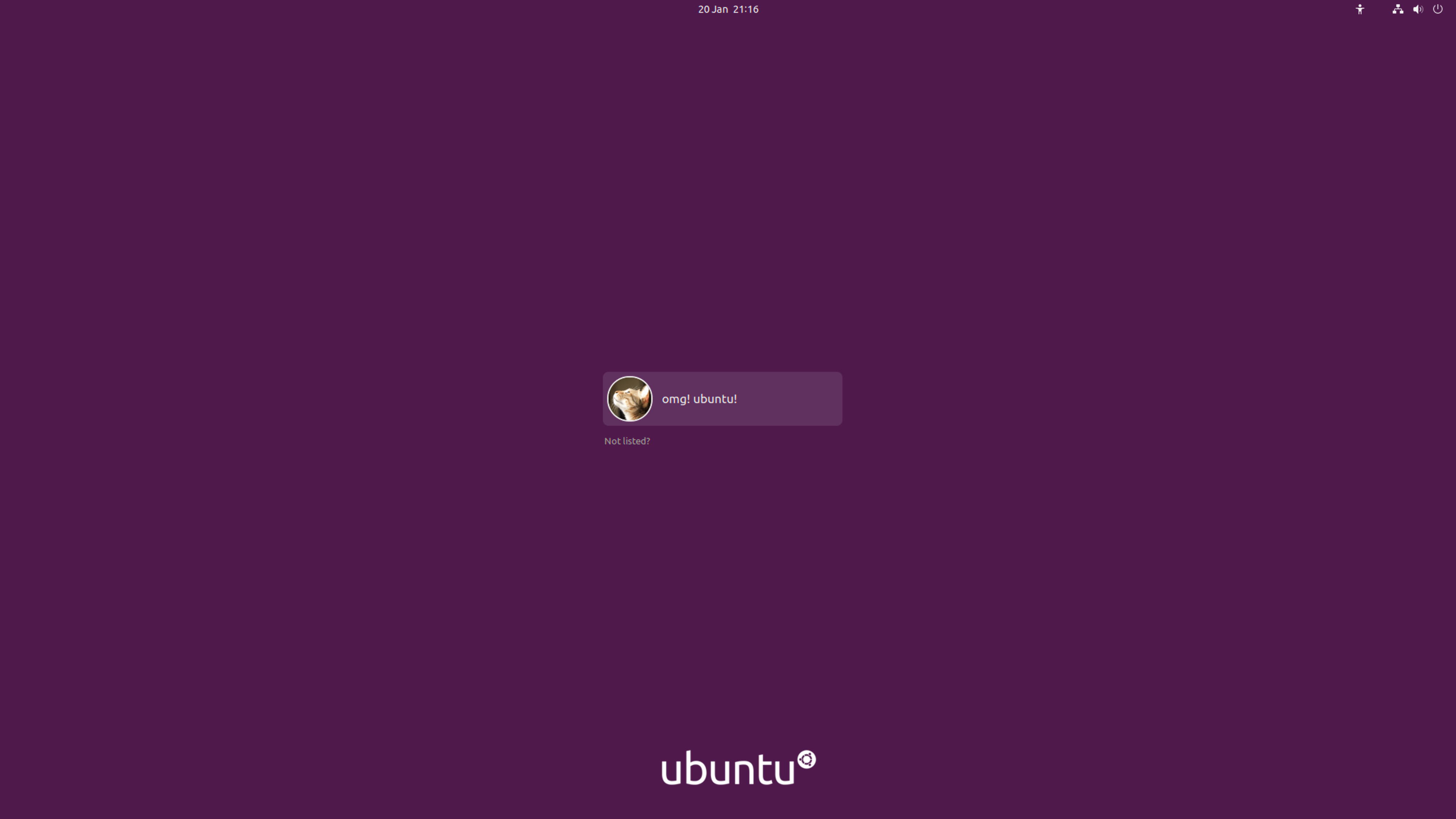 ubuntu login screen