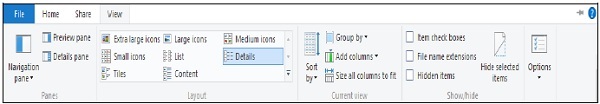 file explorer share option