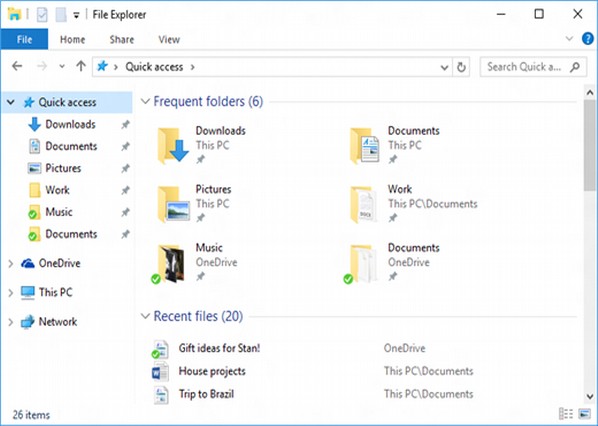 file explorer window