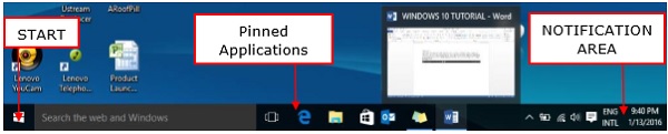 windows10 taskbar