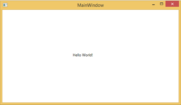 first wpf application