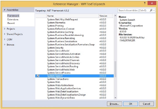 reference manager dialog