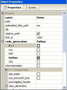 object properties